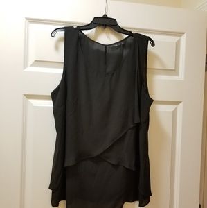Black layered tank top size 1X